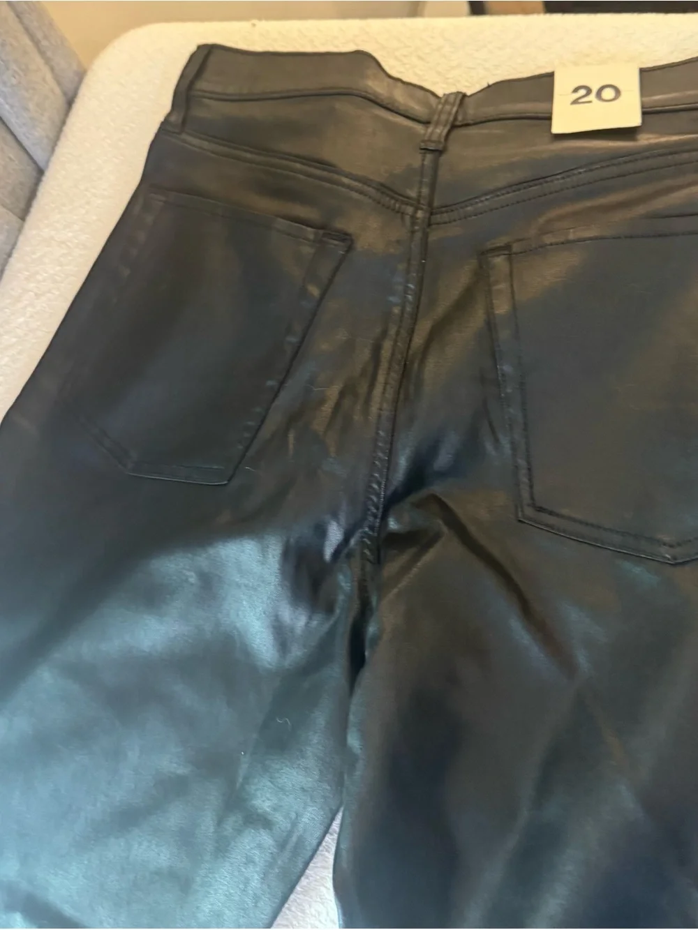 GAP Black Faux Leather High-Rise '90s Style Pants